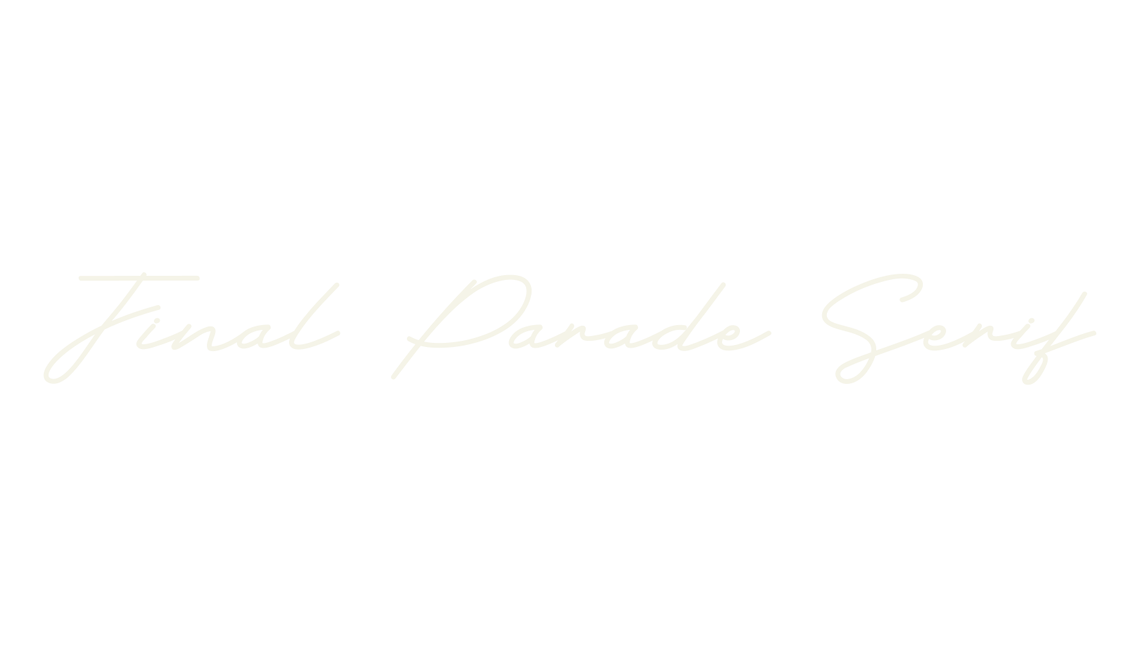 Final Parade Serif, serif font preview
