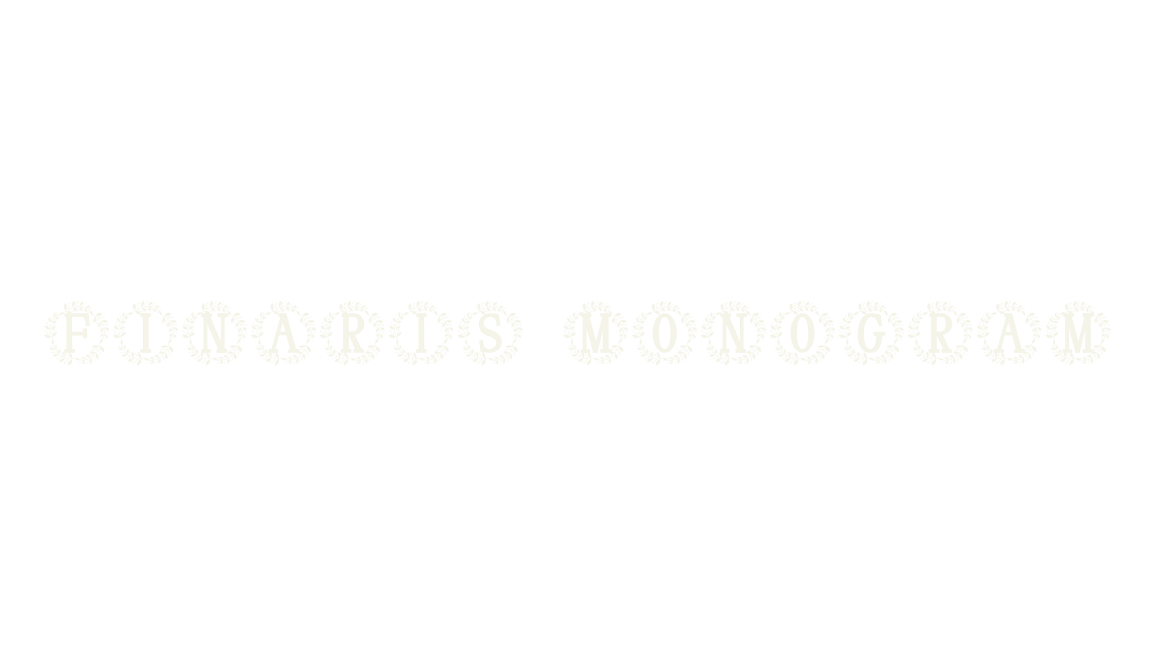 Finaris Monogram, monogram font preview