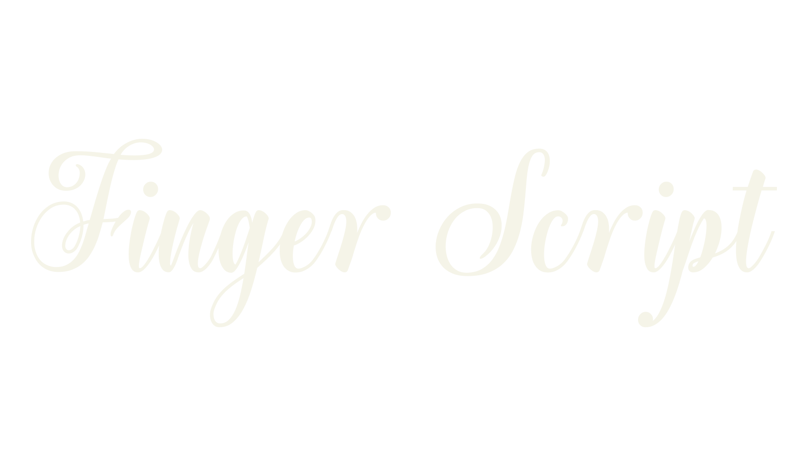Finger Script, calligraphy font preview