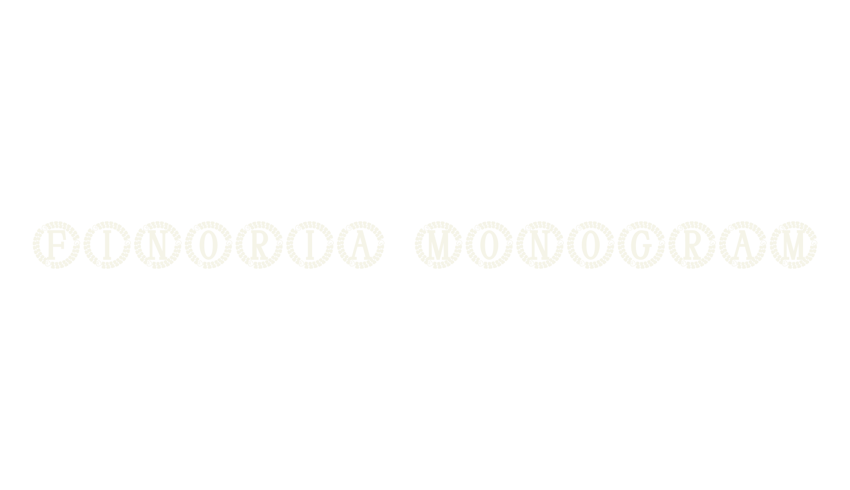 Finoria Monogram, monogram font preview