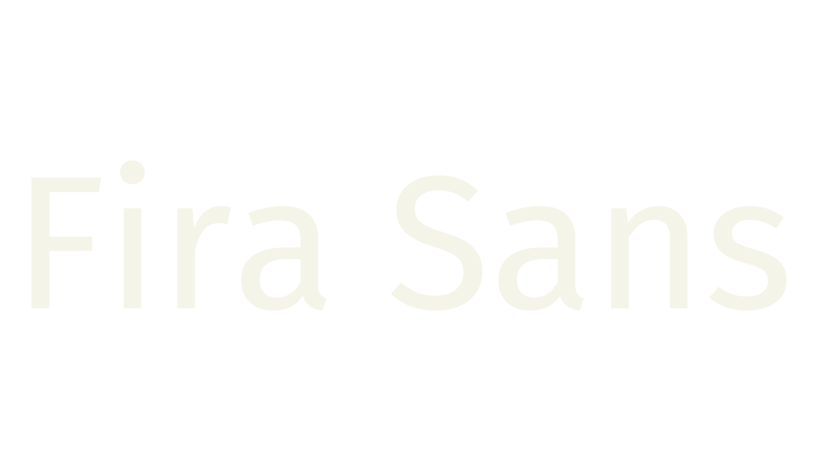 Fira Sans, professional font preview
