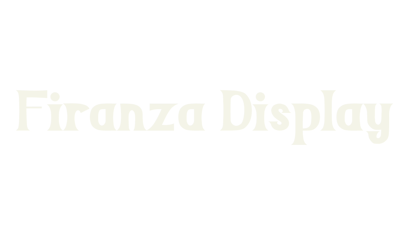 Firanza Display, serif font preview