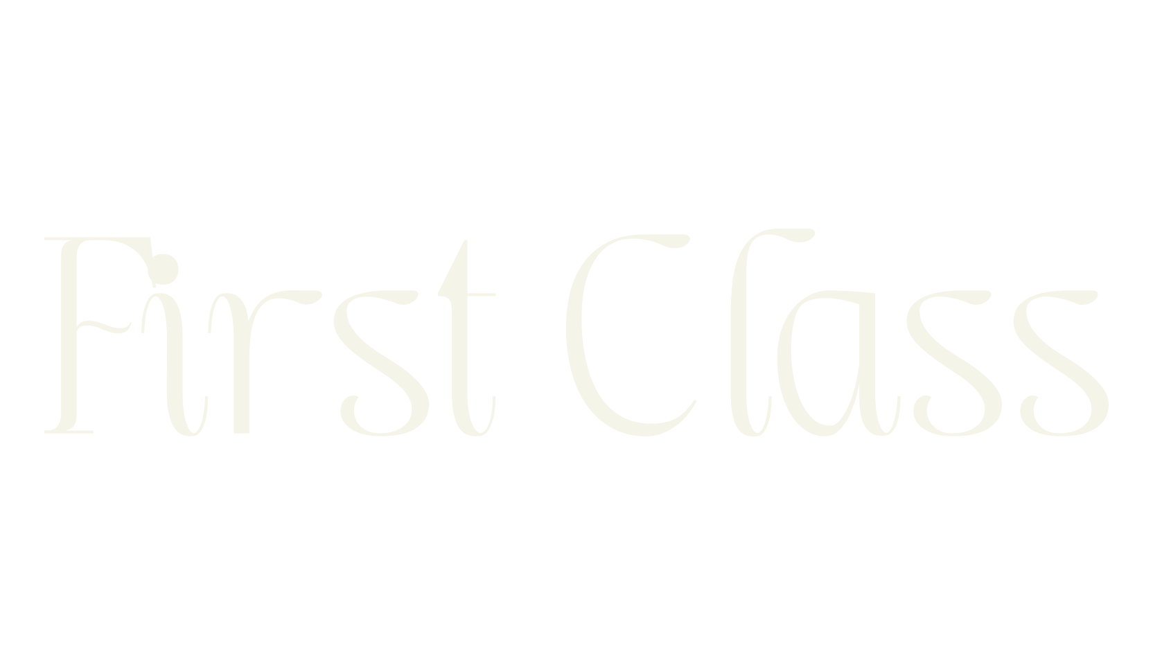 First Class, wavy font preview