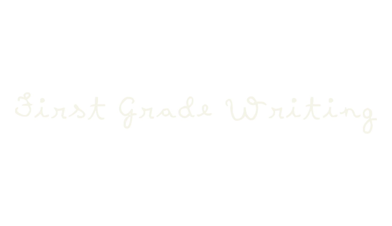 First Grade Writing, calligraphy font preview