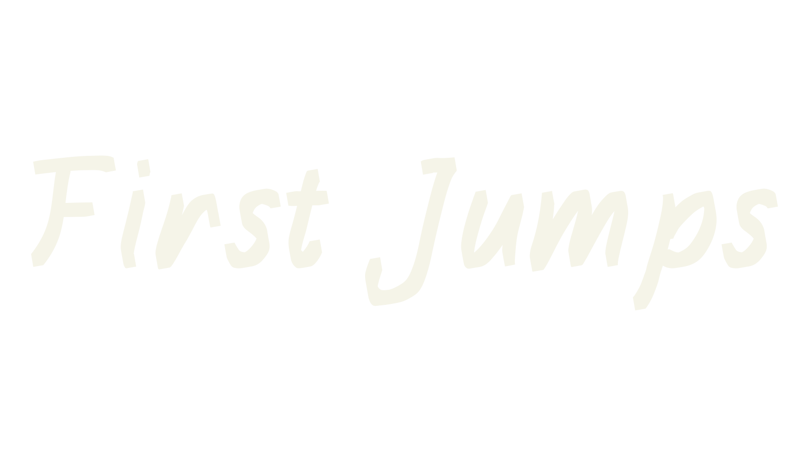 First Jumps, handwriting font preview