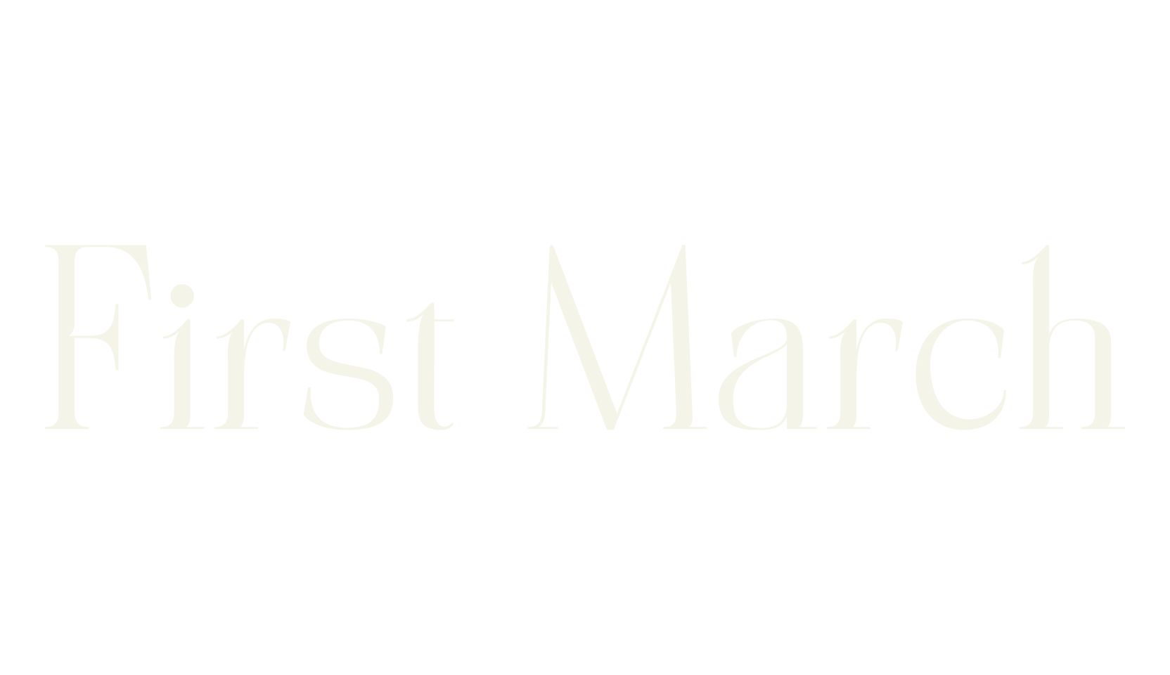 First March, sans font preview