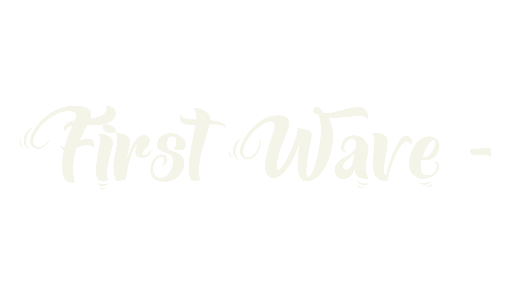 First Wave -, lettering font preview