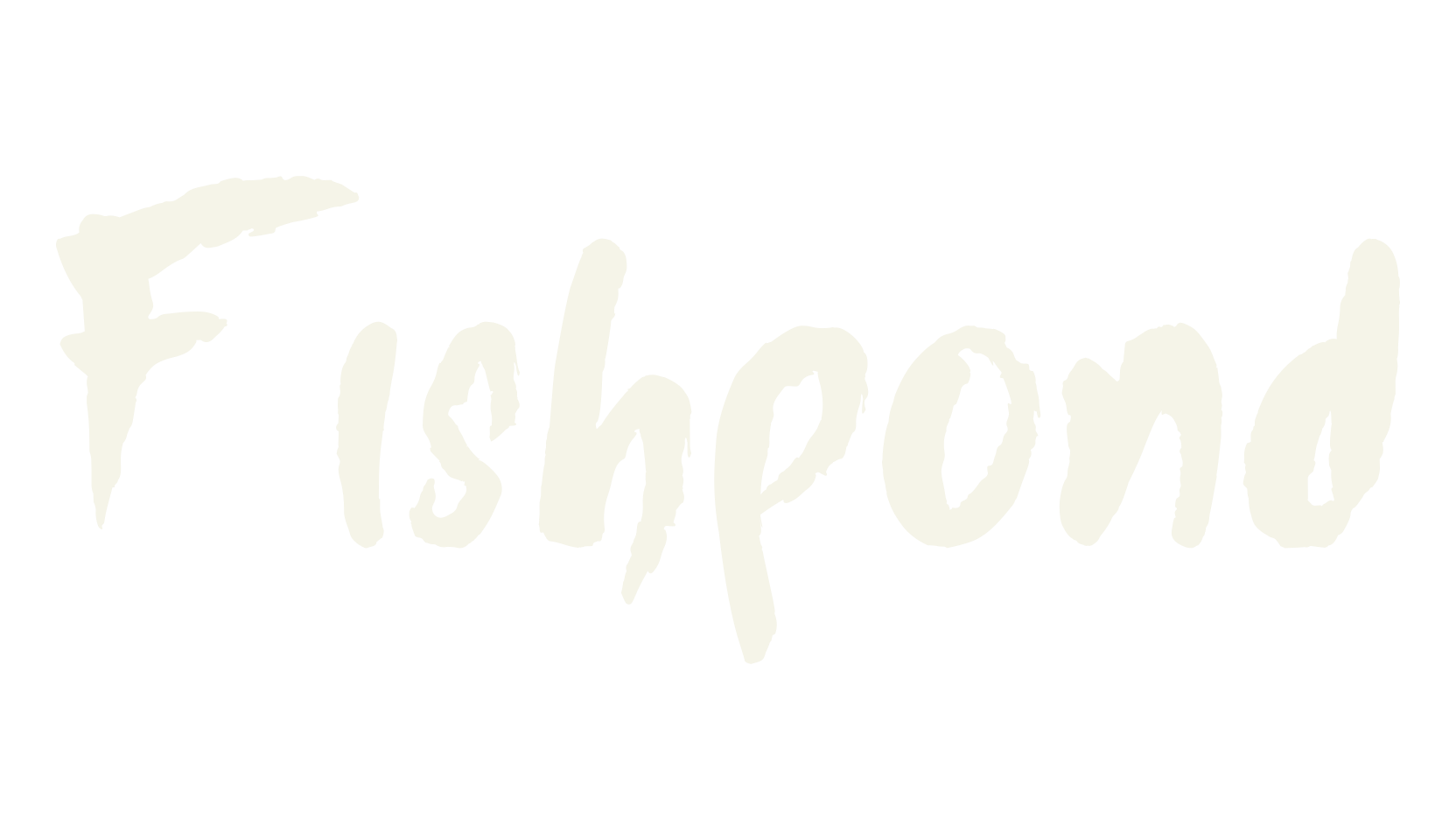 Fishpond, brush font preview