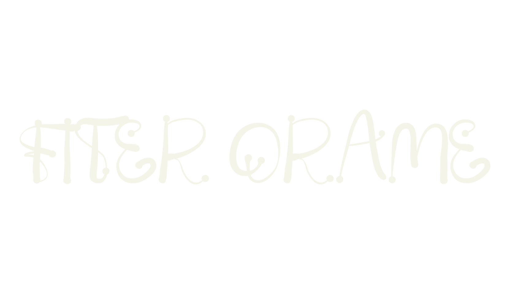 FITER ORAME, script font preview
