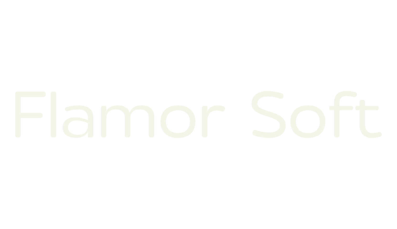 Flamor Soft, sans serif font preview