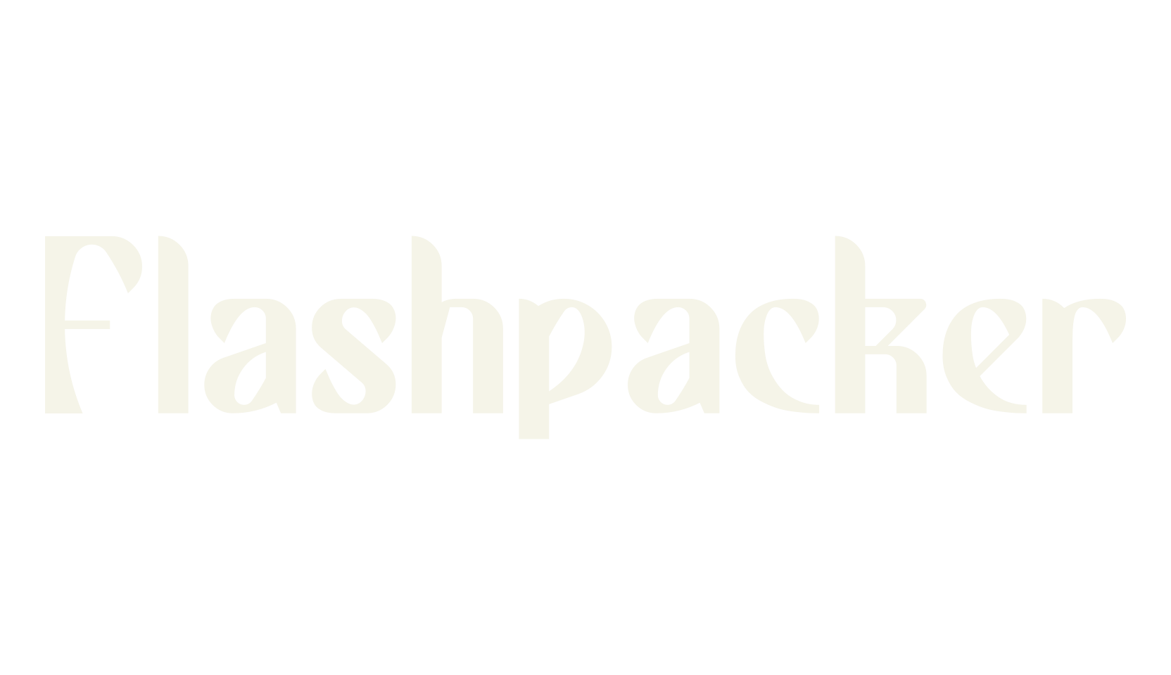 Flashpacker, cafe font preview