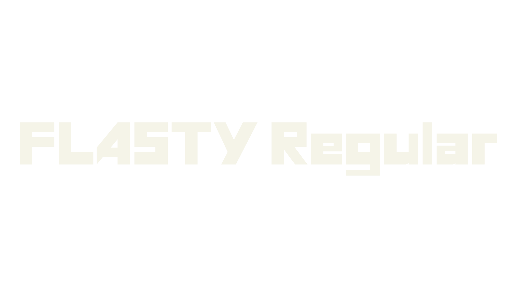 FLASTY Regular, cyber font preview