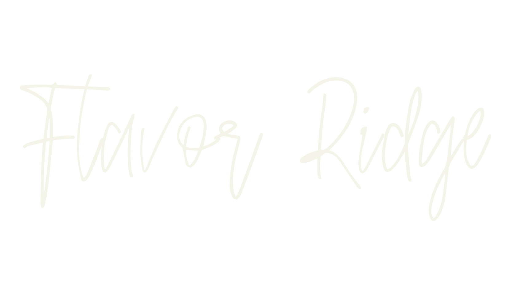 Flavor Ridge, cursive font preview