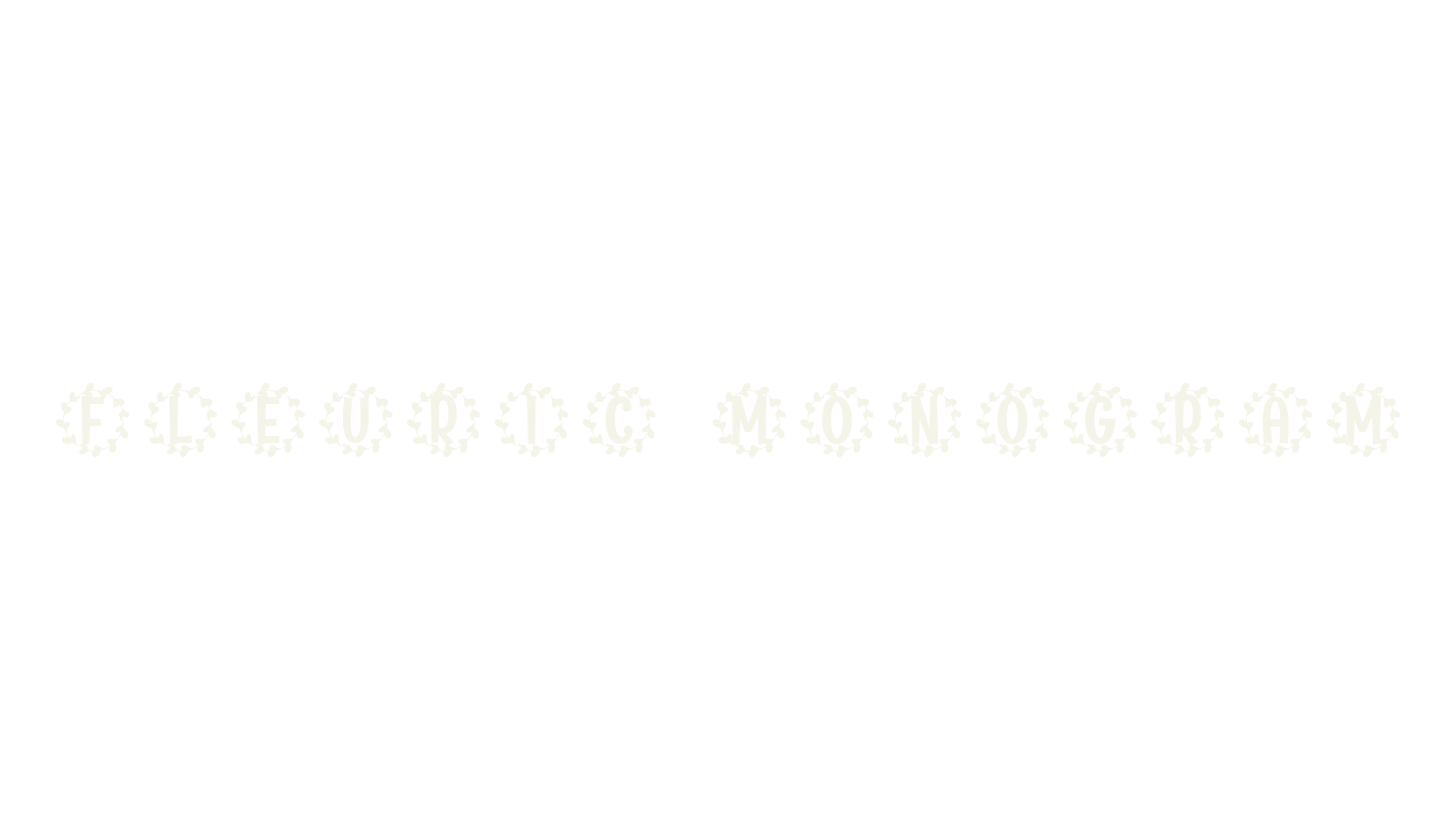 Fleuric Monogram, monogram font preview