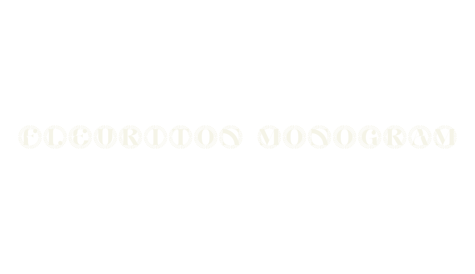 Fleuriton Monogram, monogram font preview