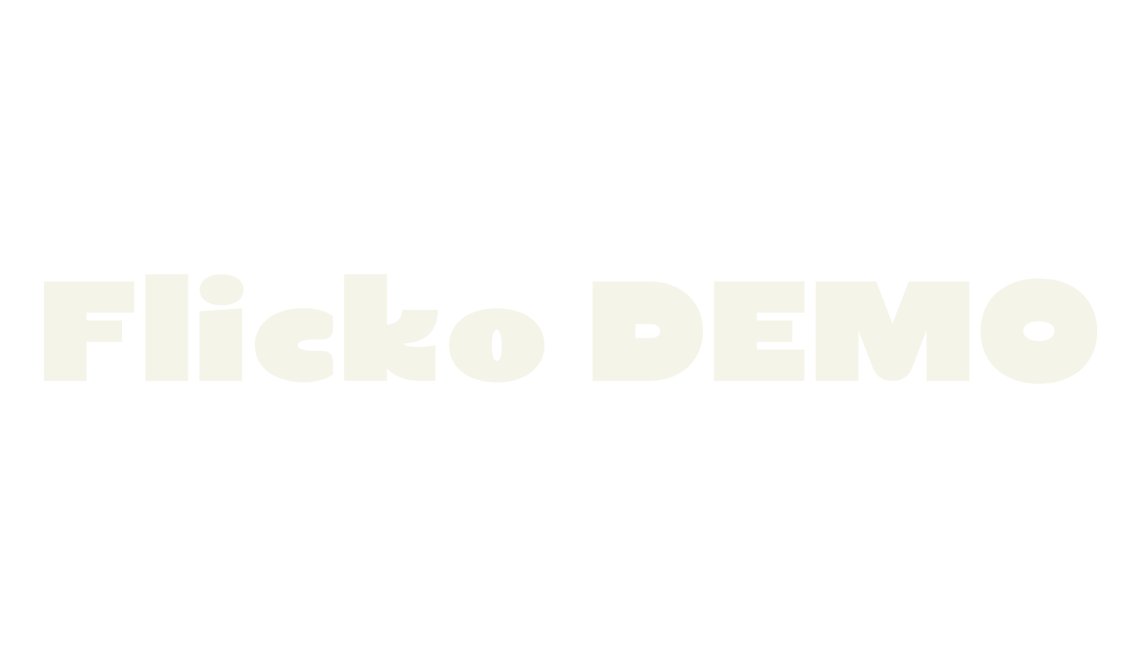 Flicko DEMO, bold font preview