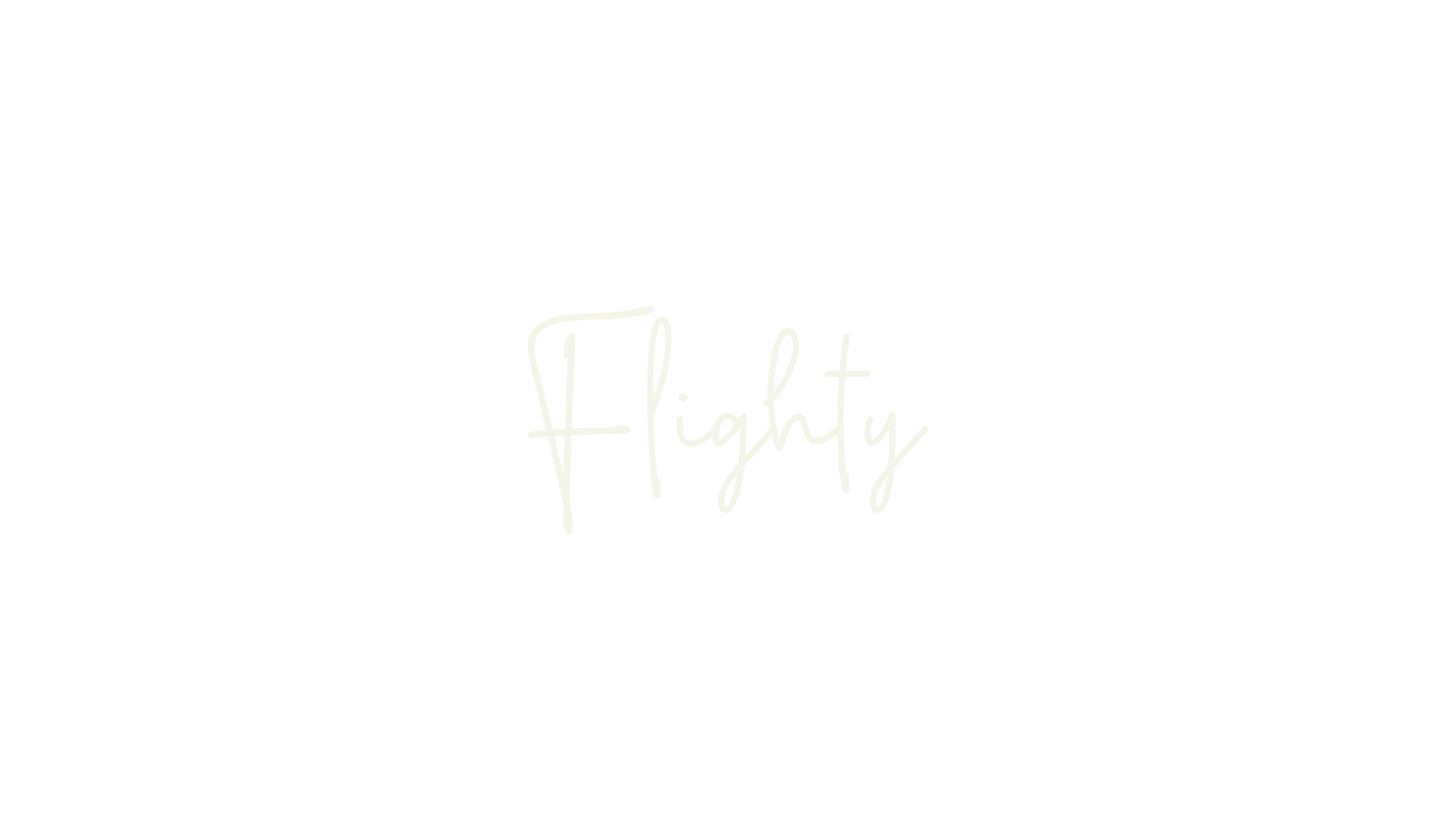 Flighty, handwritten font preview