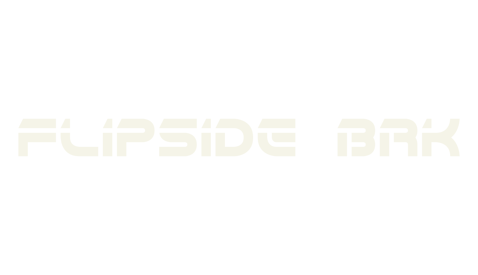 Flipside BRK, futuristic font preview