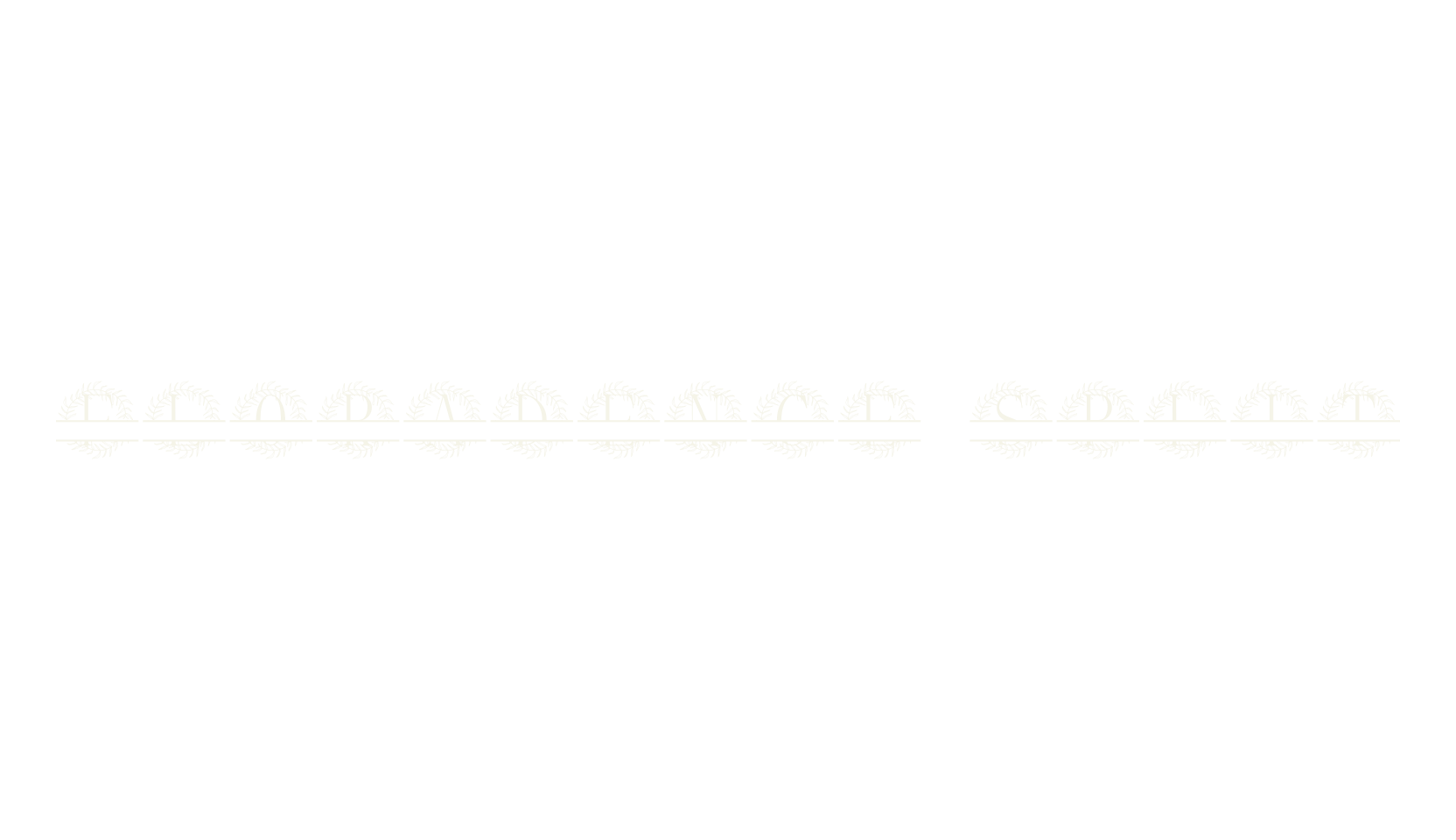Floradence Split, monogram font preview