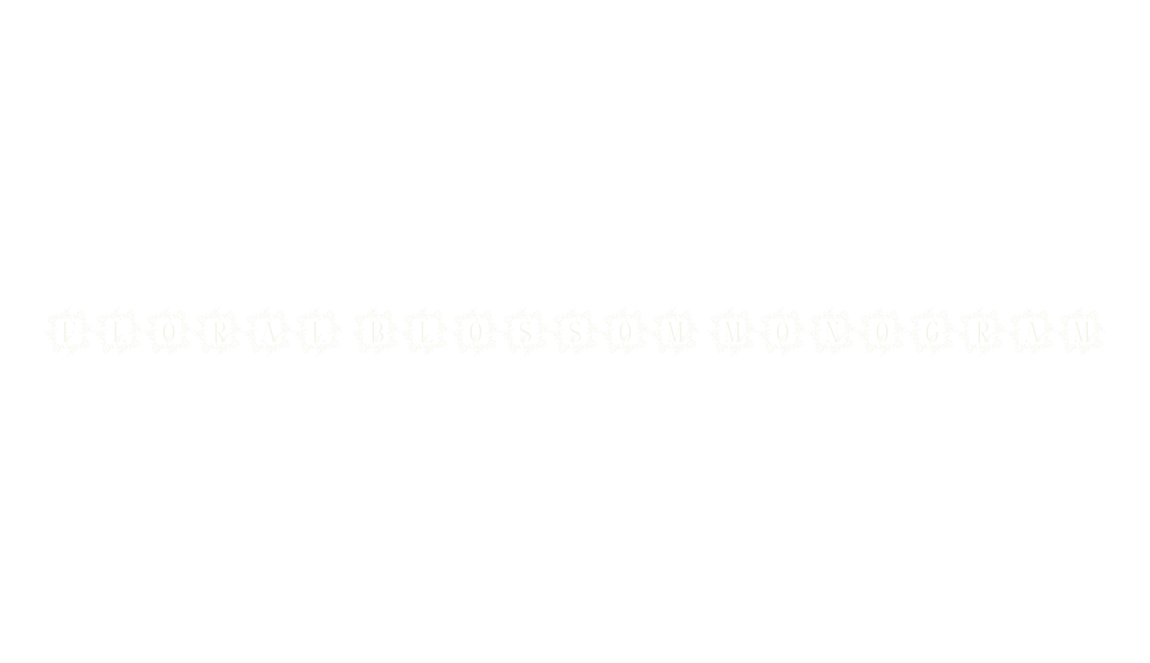 Floral Blossom Monogram, floral font preview
