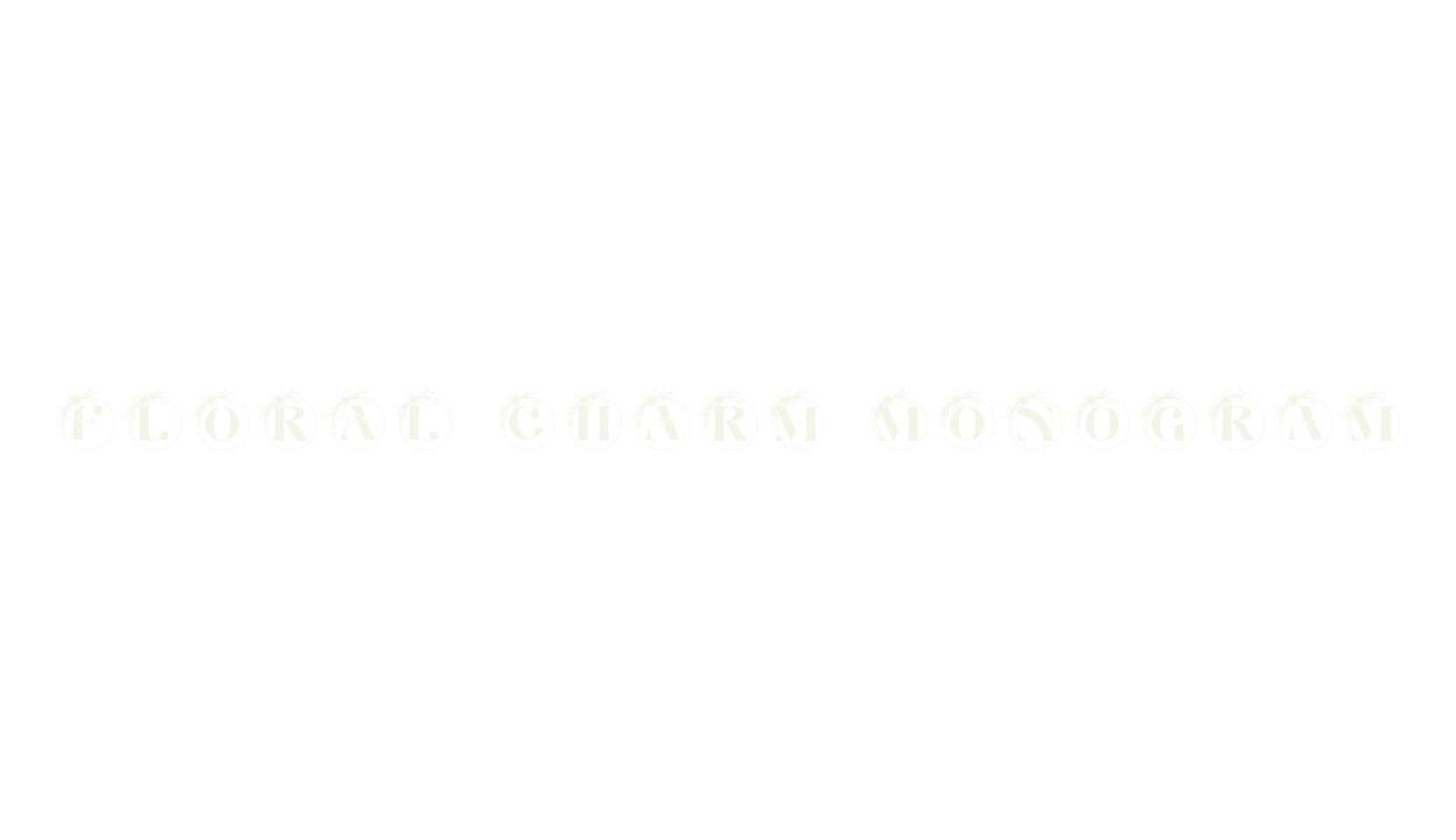 Floral Charm Monogram, floral font preview