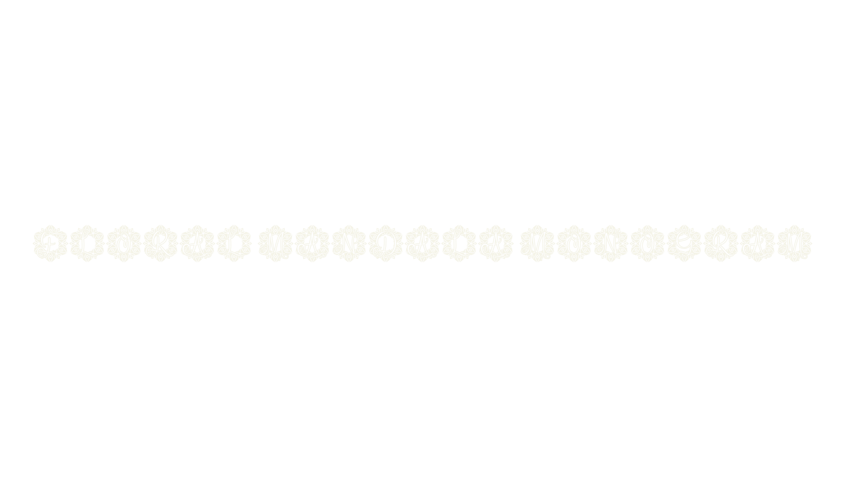 Floral Mandala Monogram, elegant font preview