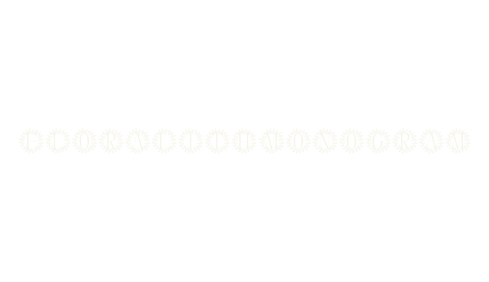 Floralith Monogram, monogram font preview