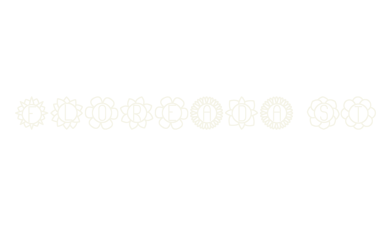 Floreada St, flower font preview