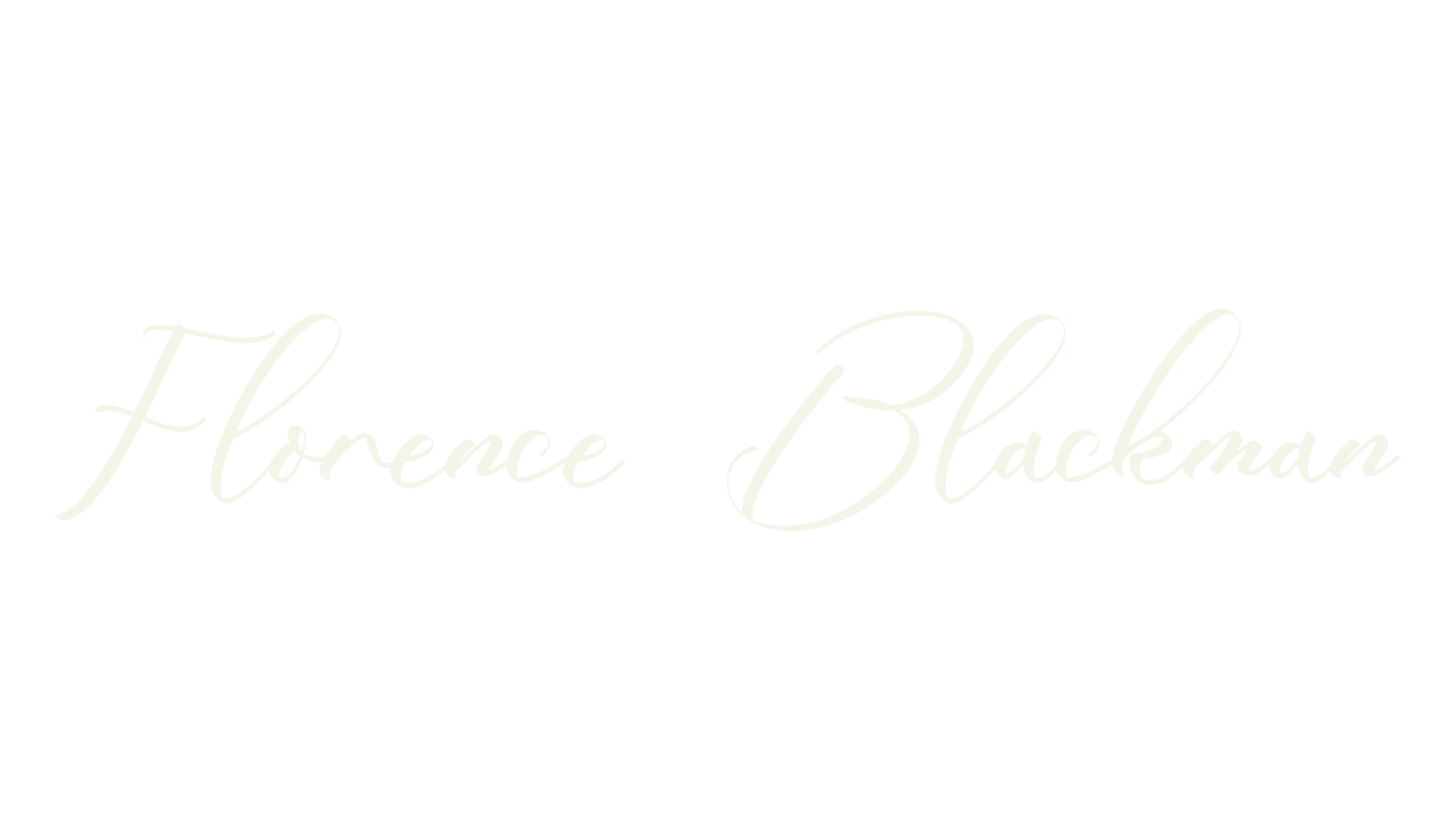 Florence Blackman, calligraphy font preview