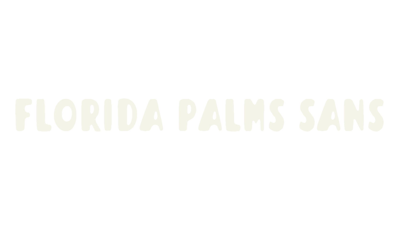 Florida Palms Sans, script font preview