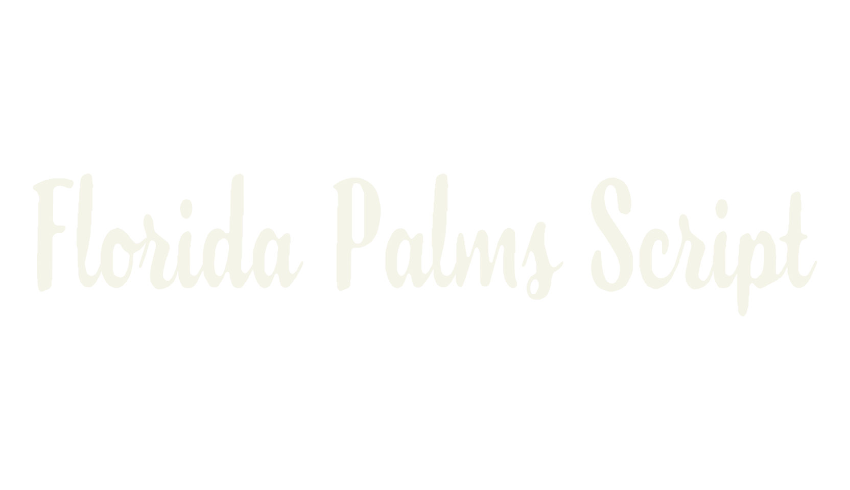 Florida Palms Script, script font preview