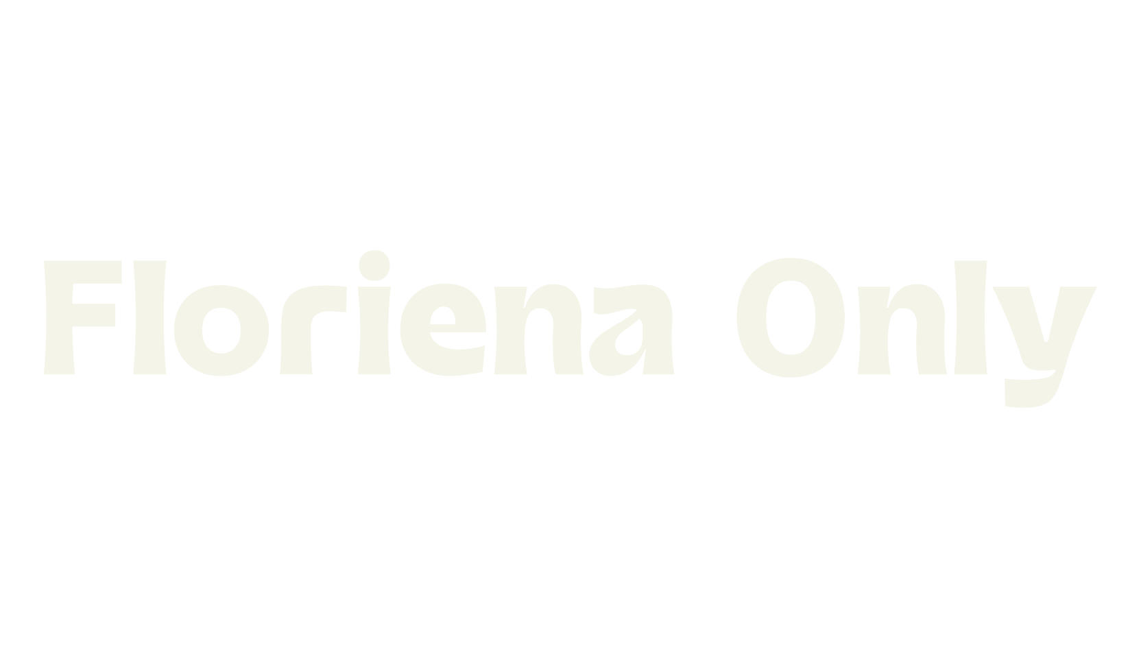 Floriena Only, logo font preview