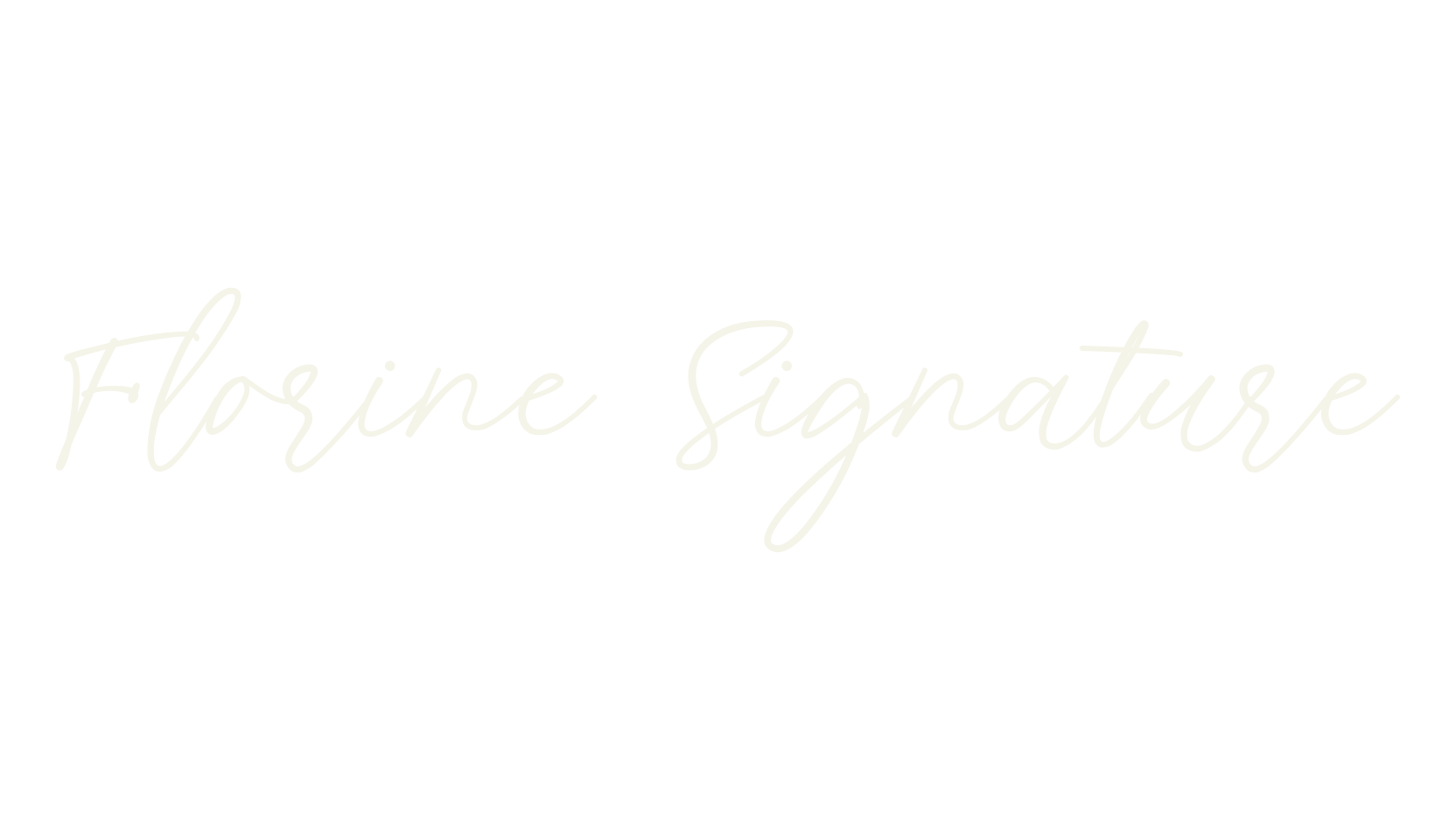 Florine Signature, calligraphy font preview