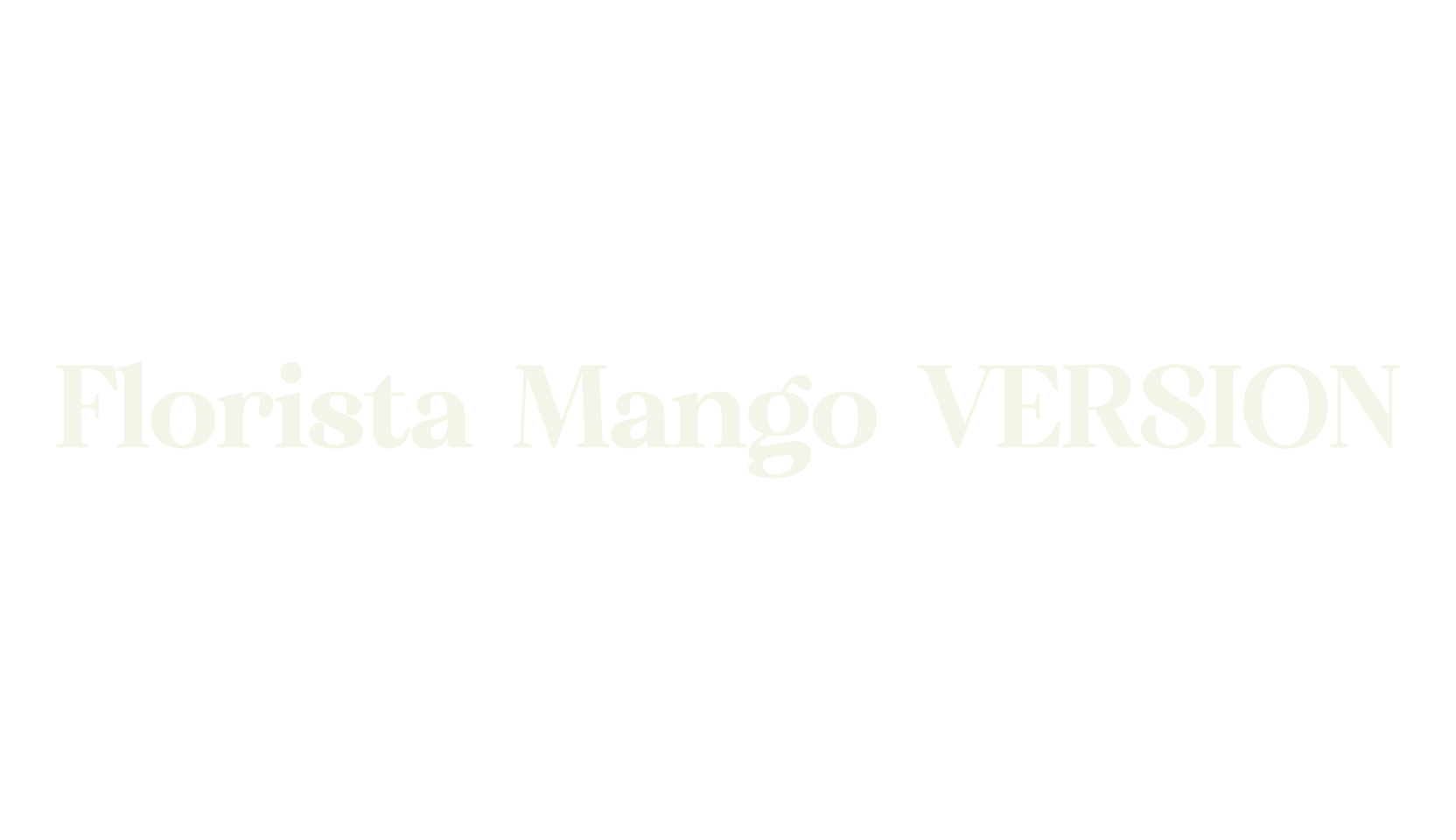 Florista Mango VERSION, serif font preview