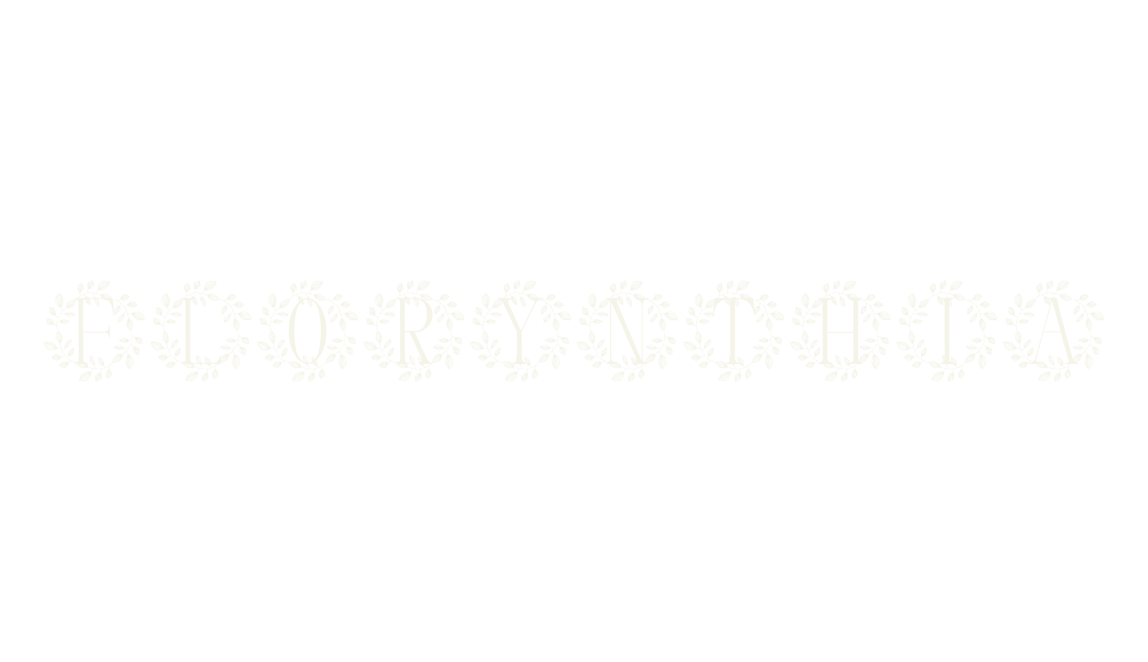 Florynthia, monogram font preview
