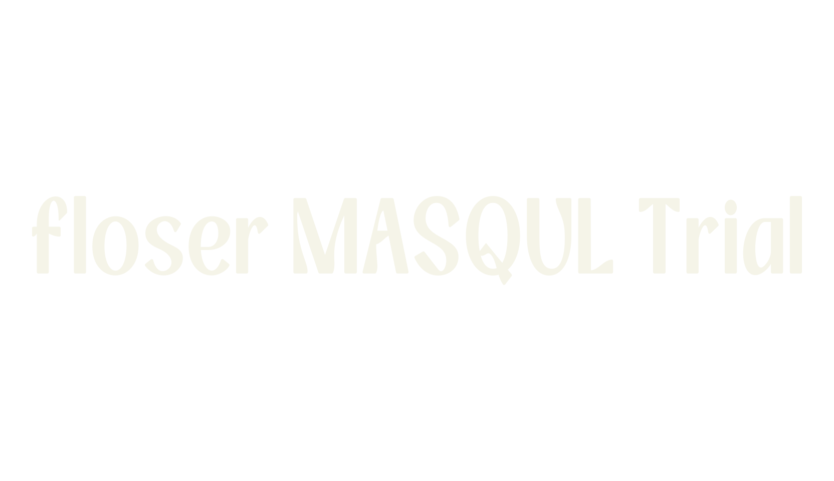 floser MASQUL Trial, basic font preview