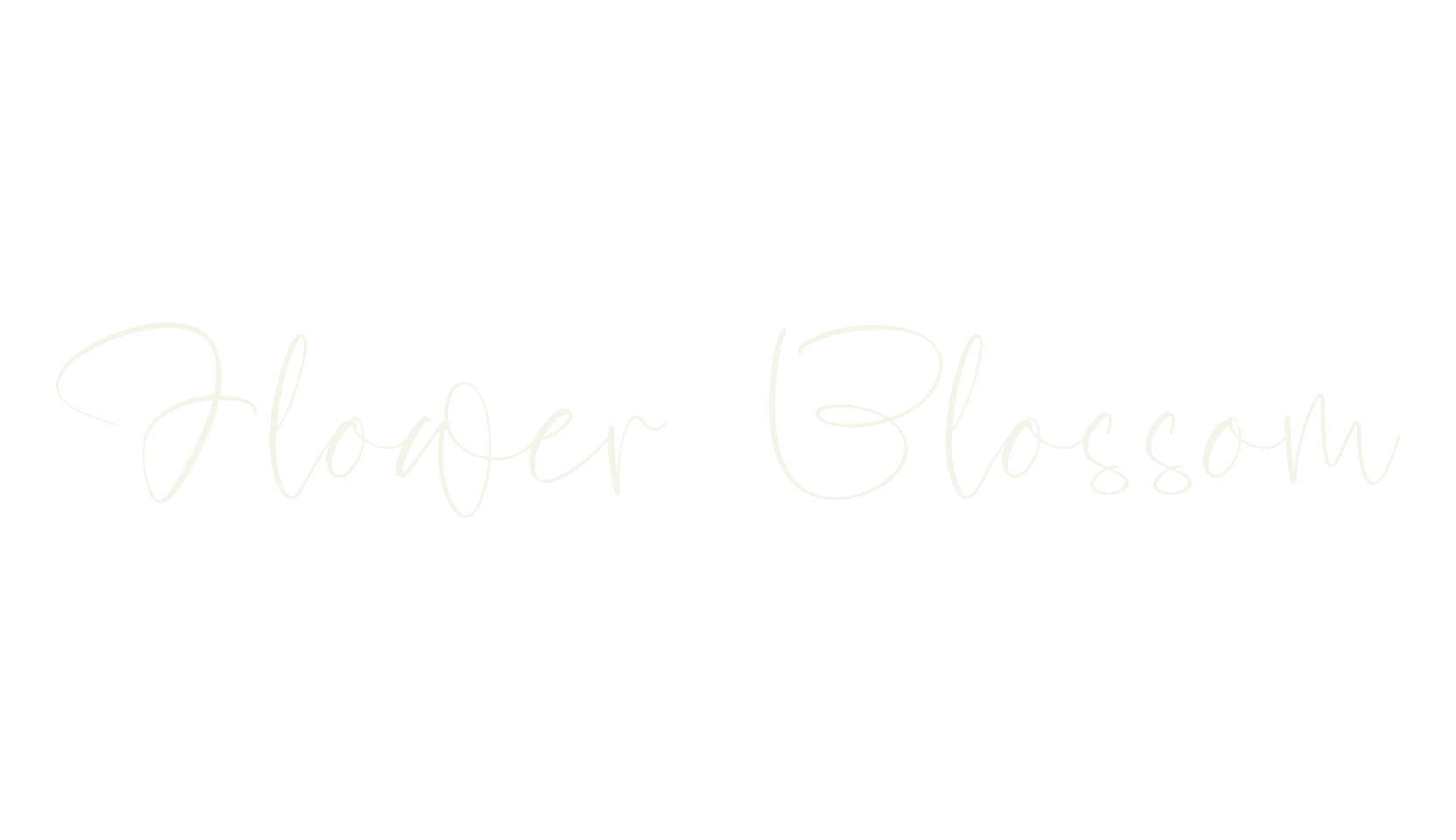 Flower Blossom, cursive font preview