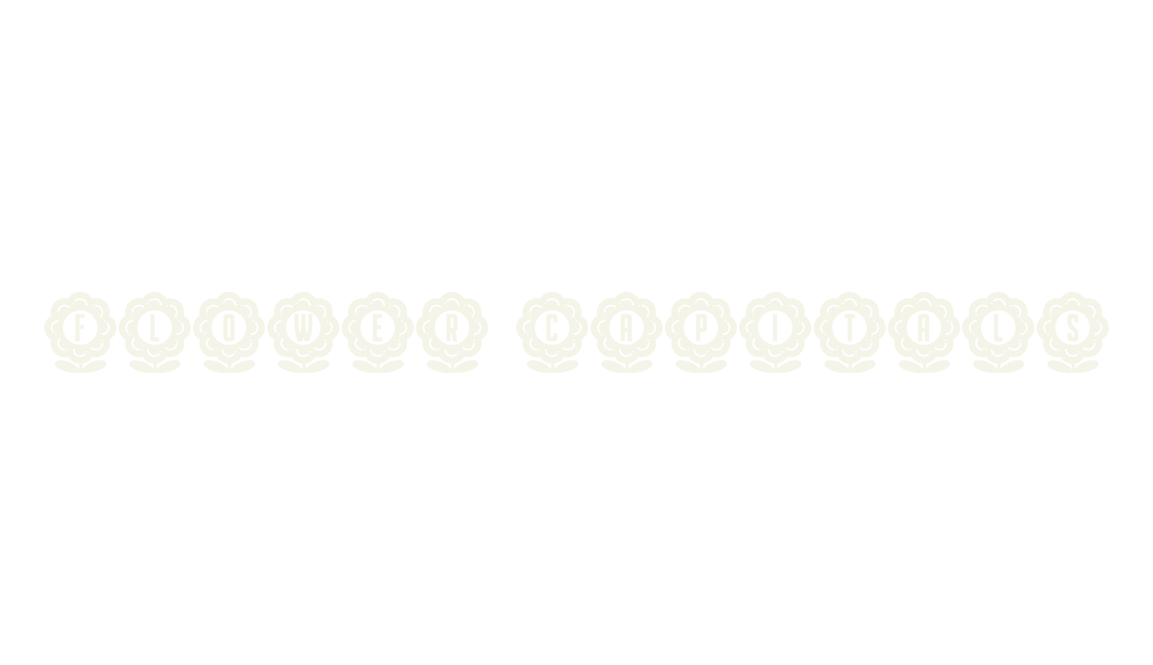 Flower Capitals, flower font preview