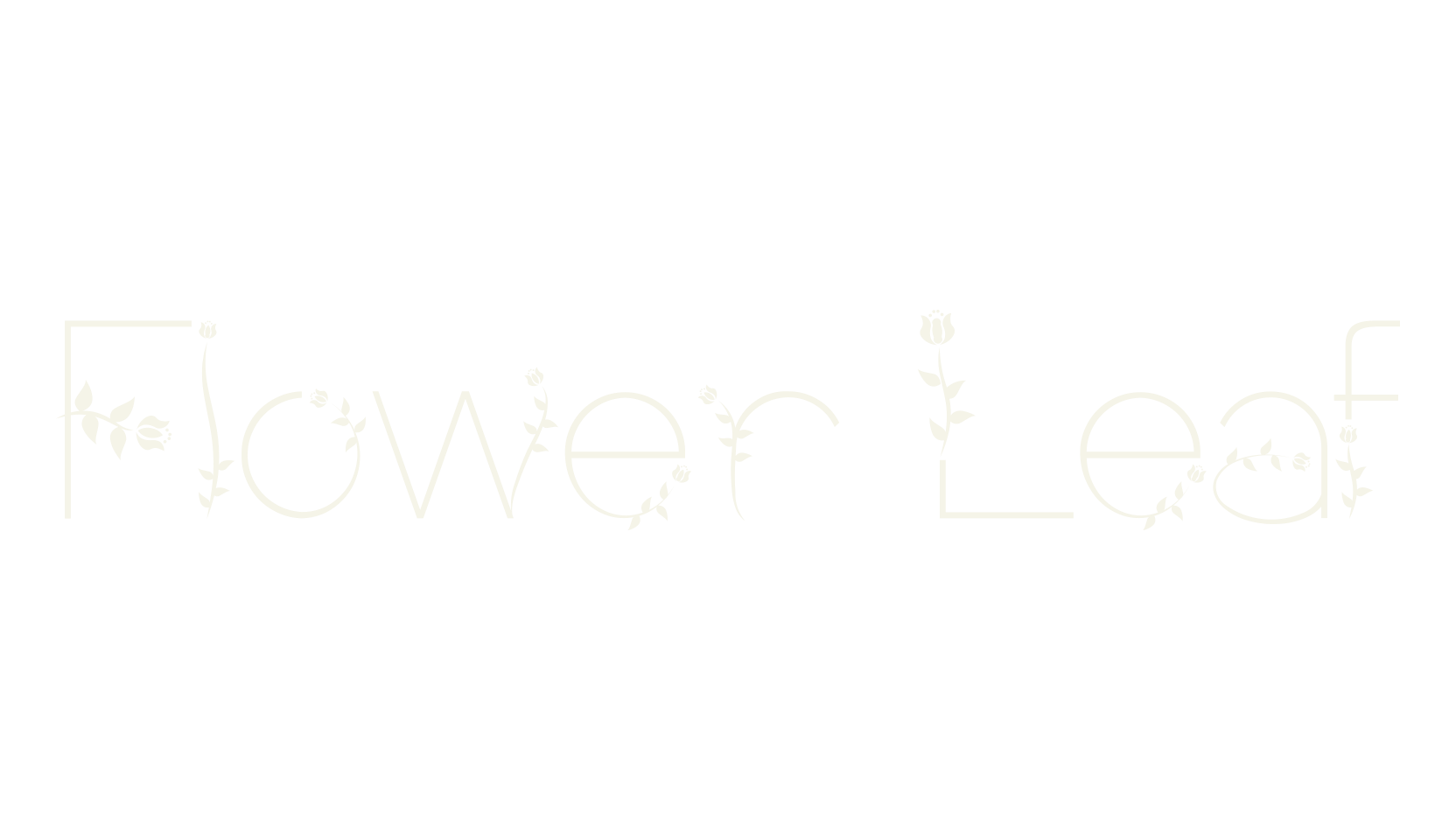 Flower Leaf, lettering font preview