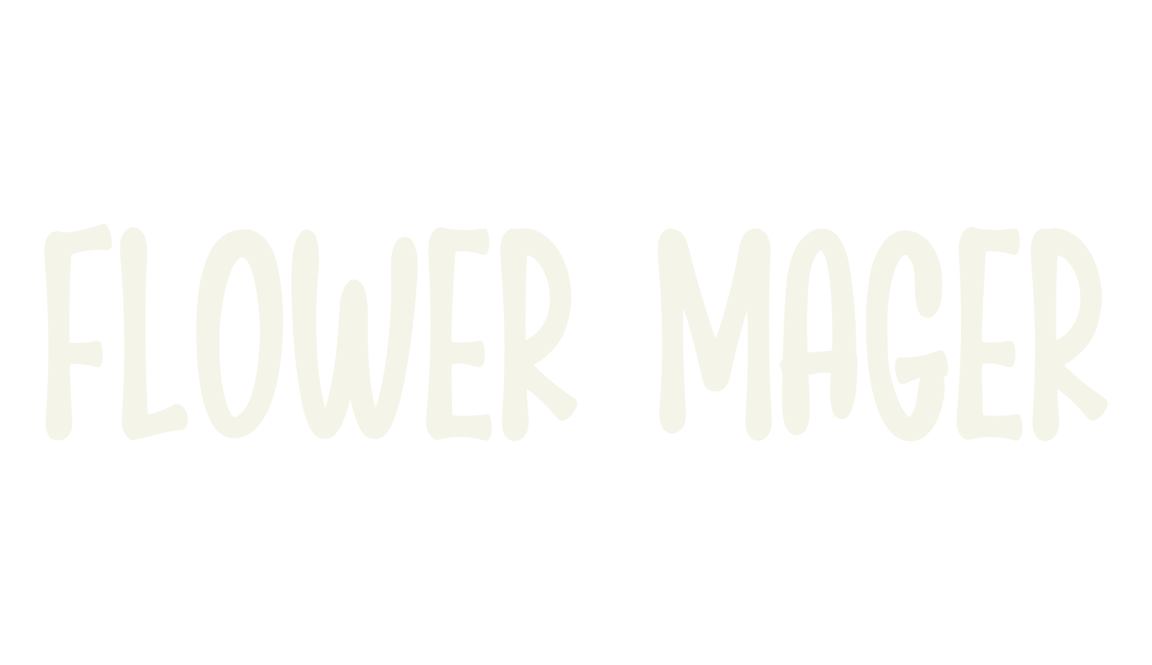 Flower Mager, flower font preview