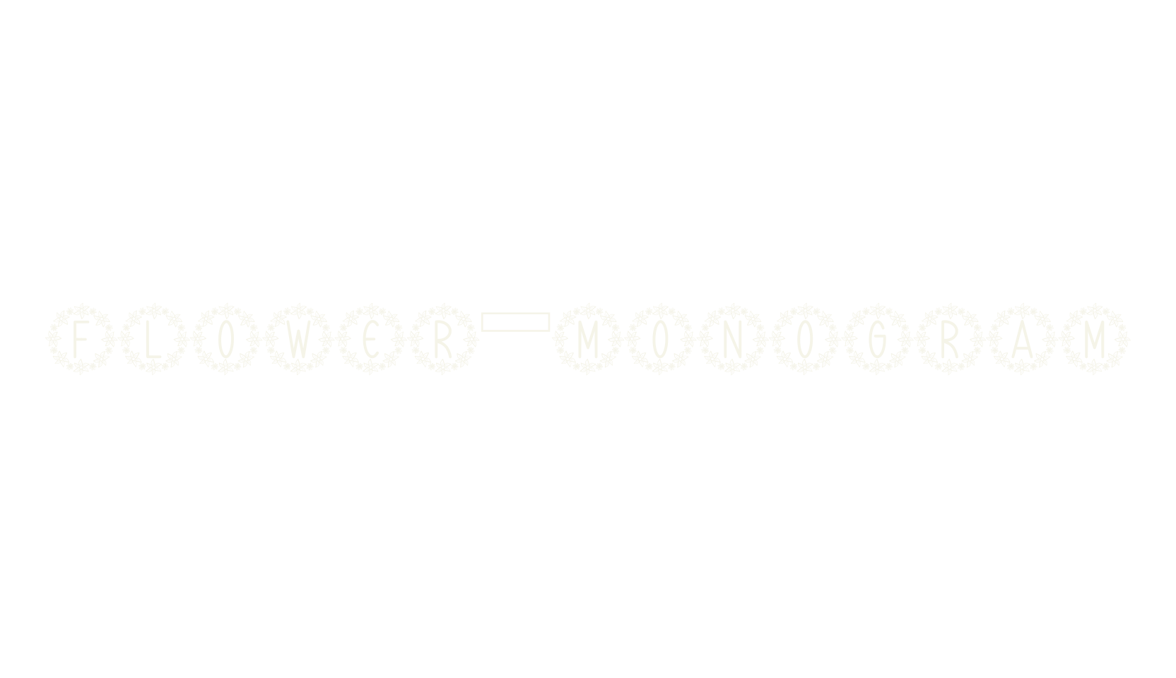 Flower Monogram, monogram font preview