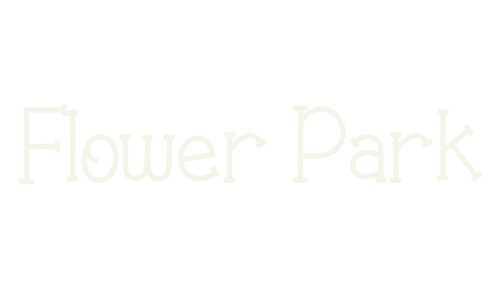 Flower Park, flower font preview