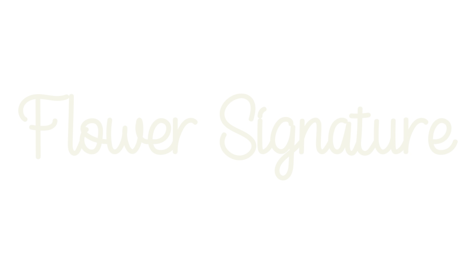 Flower Signature, signature font preview