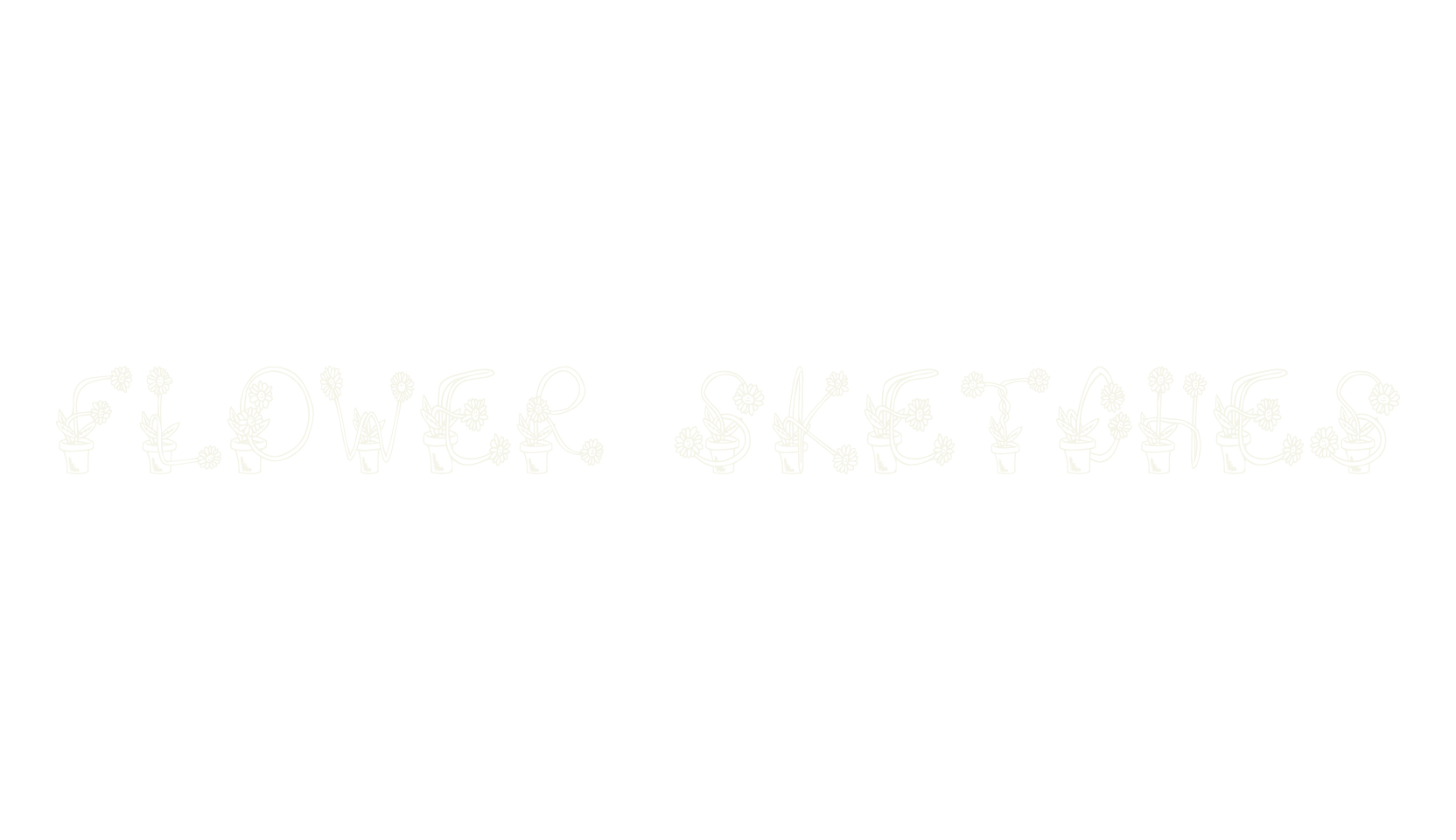 Flower Sketches, display market font preview