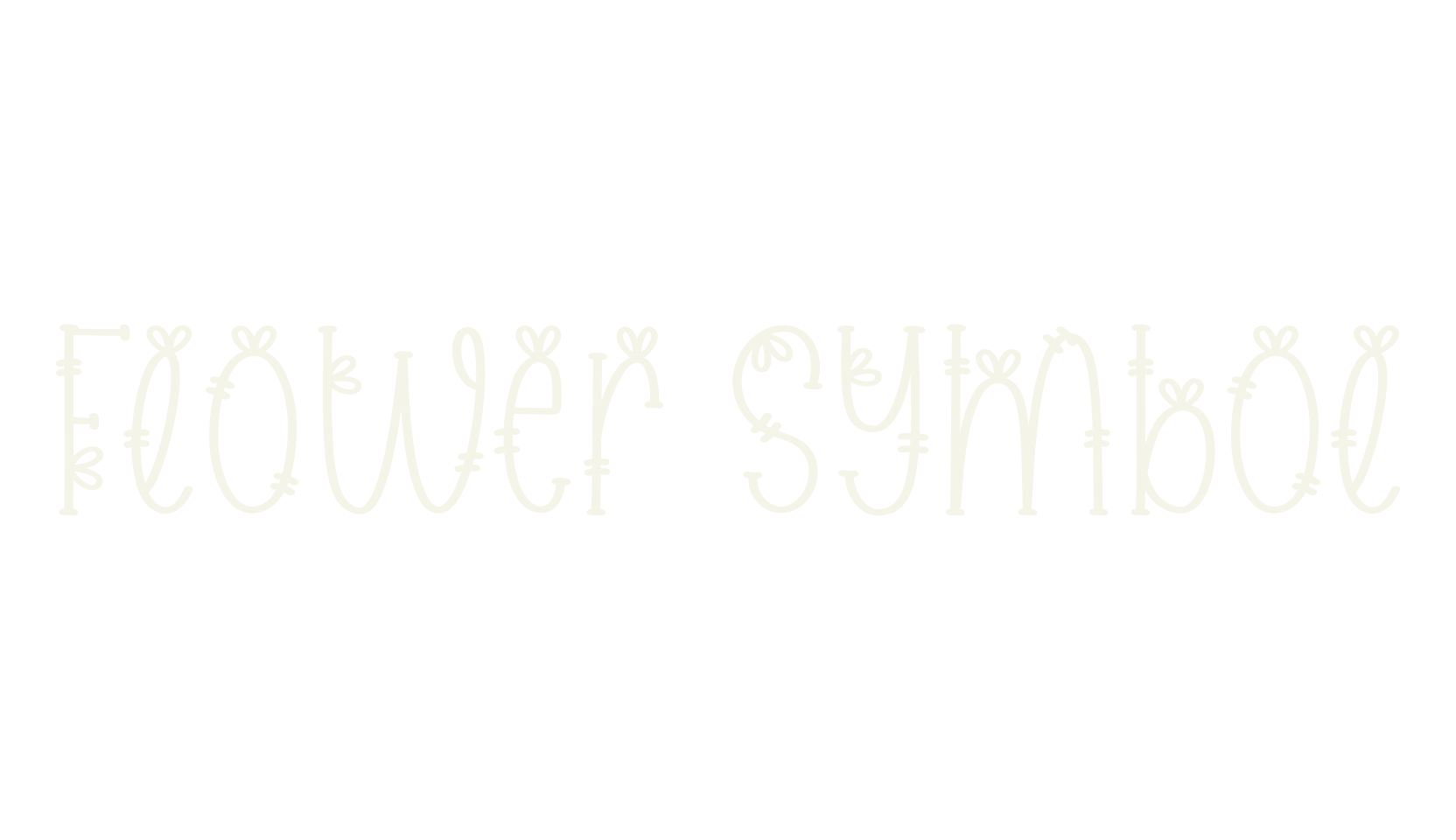 Flower Symbol, vintage font preview