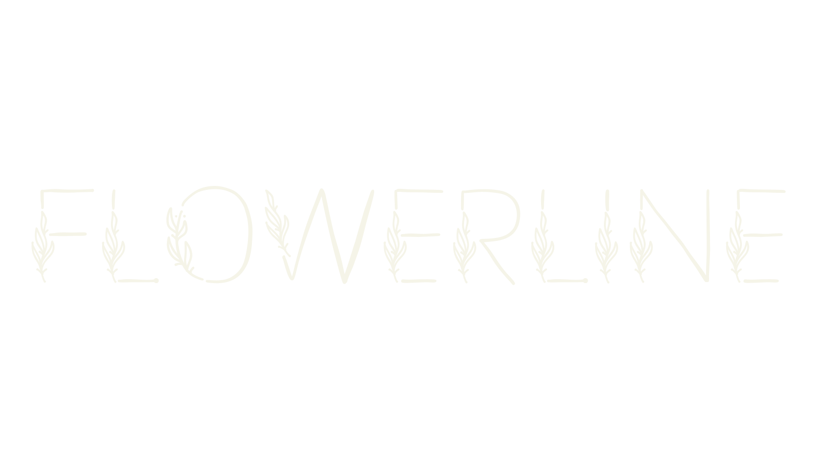 Flowerline, flower font preview