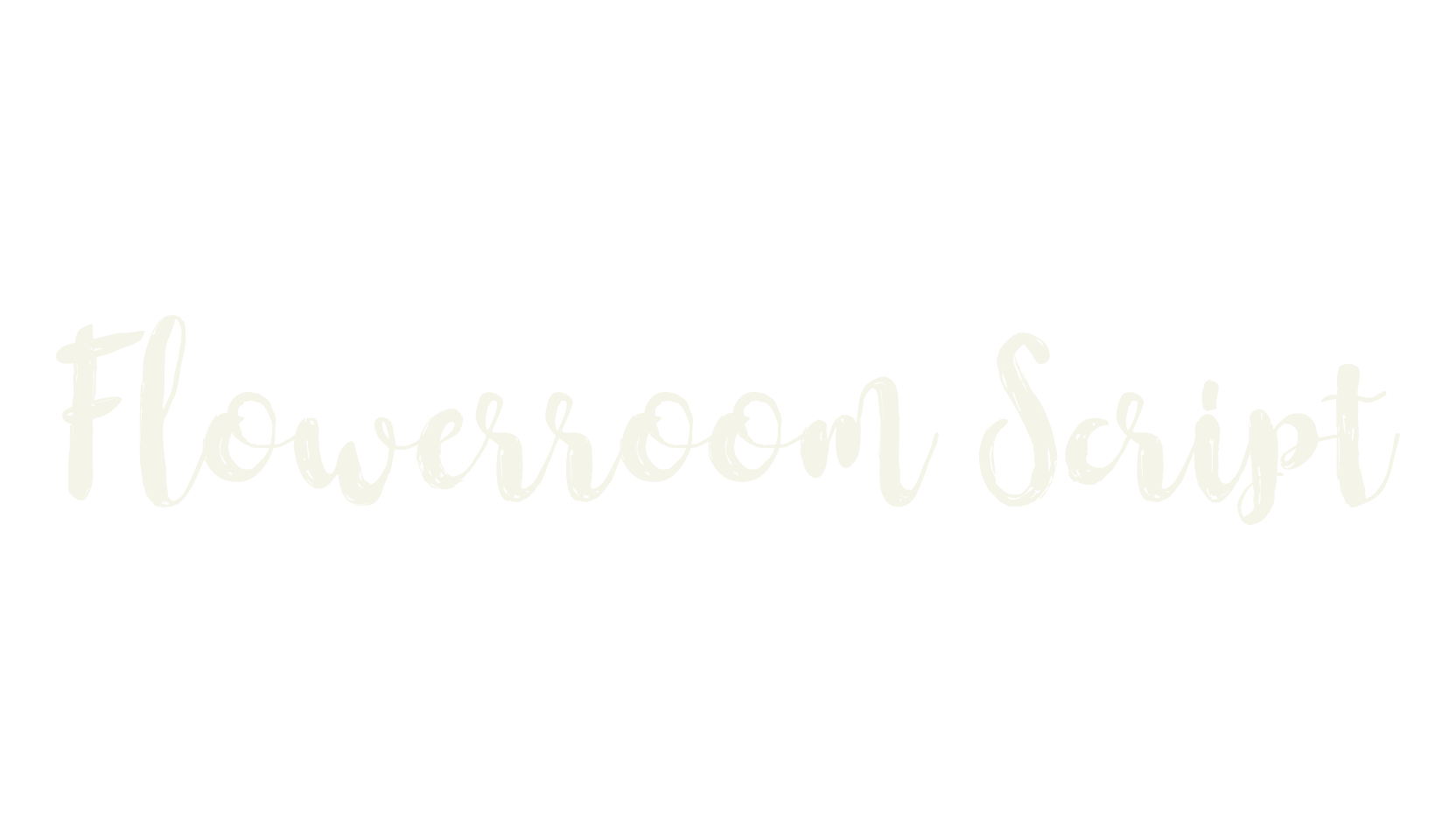 Flowerroom Script, brush font preview