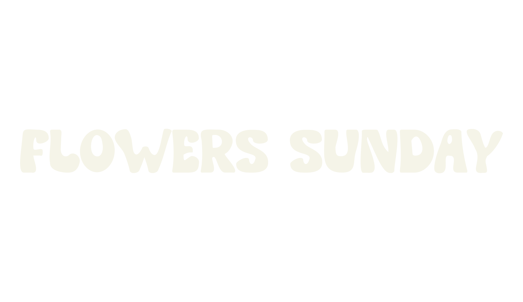 Flowers Sunday, retro font preview