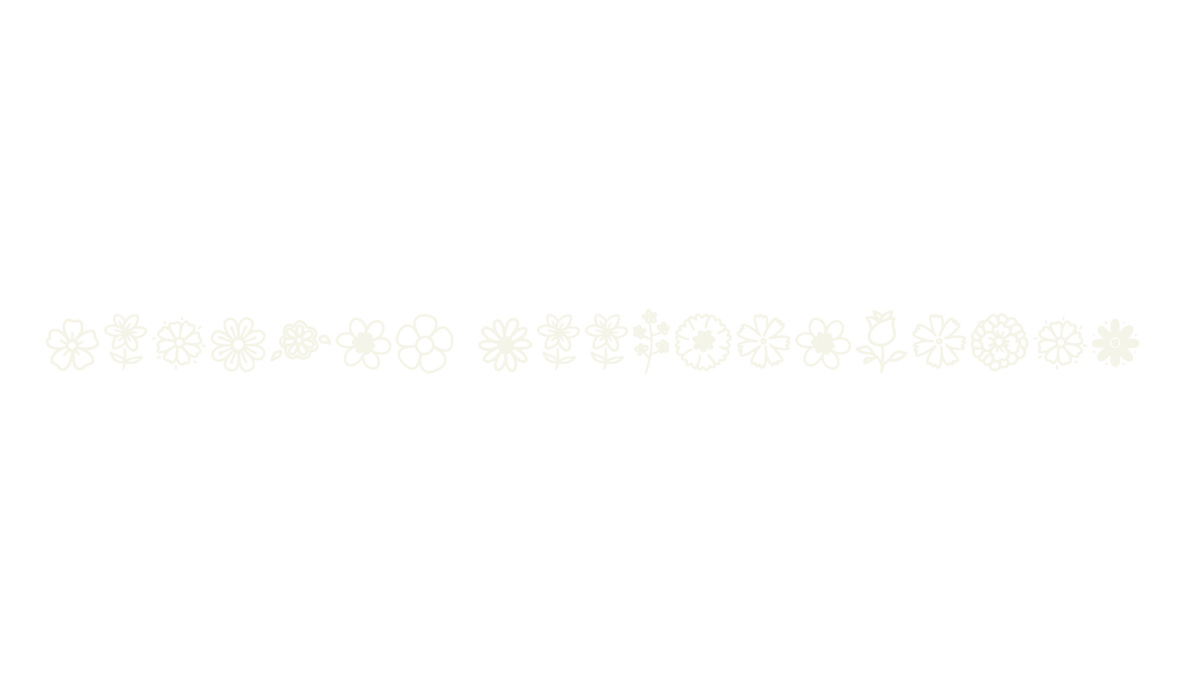 Flowery Illustration, flower font preview