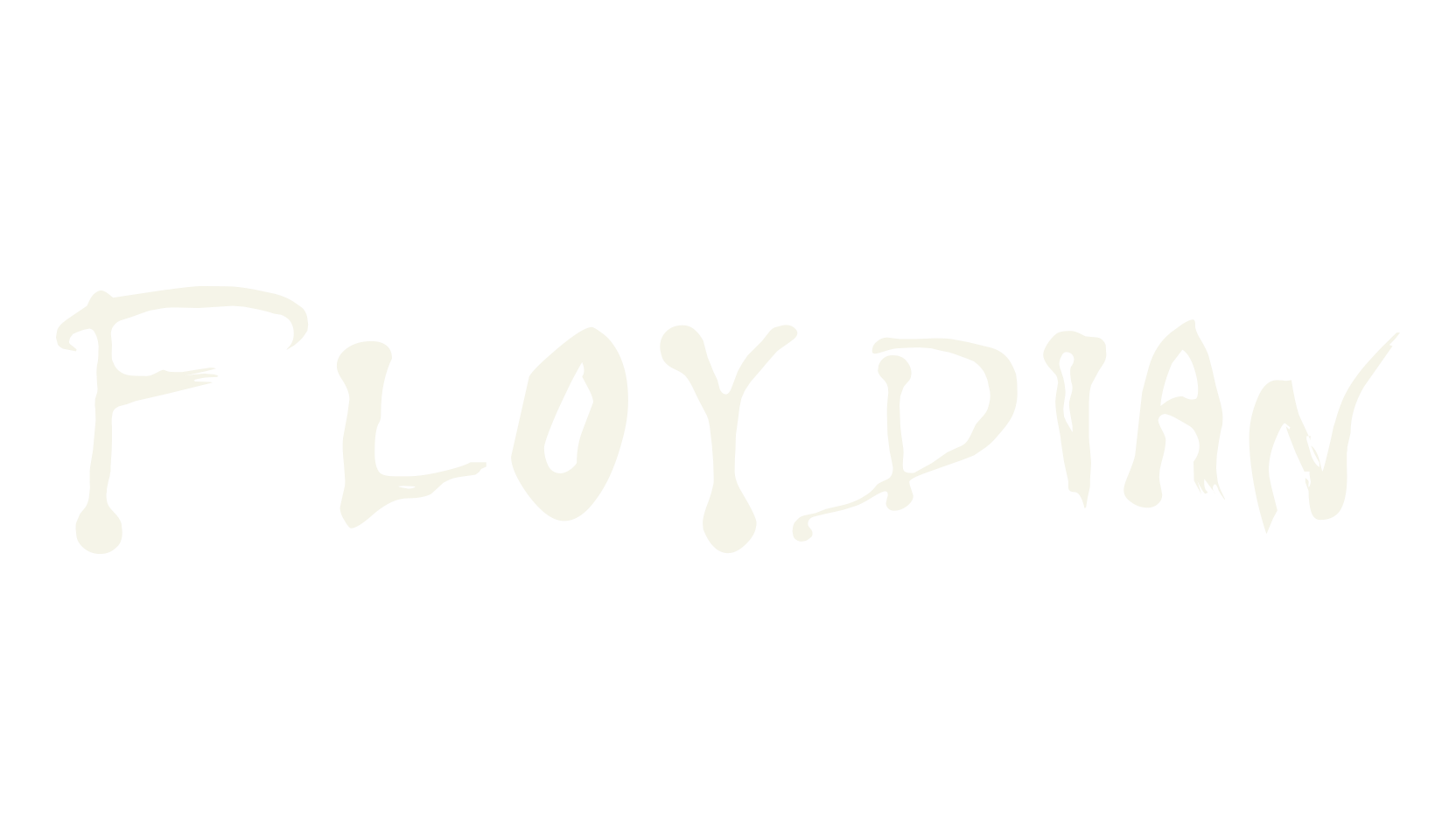Floydian, paintbrush font preview